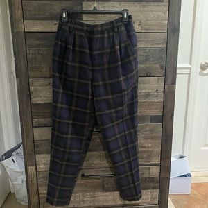 Plaid office pants